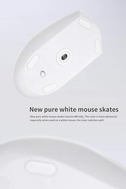 HOTLINEGAMES 2Sets 3.0 Plus Rounded Curved Edges Mouse Feet Skates Compatible with Logitech MX Master 3S / 3 Gaming Mouse Feet Replacement (0.8mm, Smooth Glide, Pure PTFE) Professional Mice Upgrade