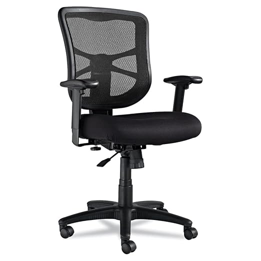 Alera Elusion Series Mesh Mid-Back Swivel/Tilt Chair ALEEL42BME10B Each
