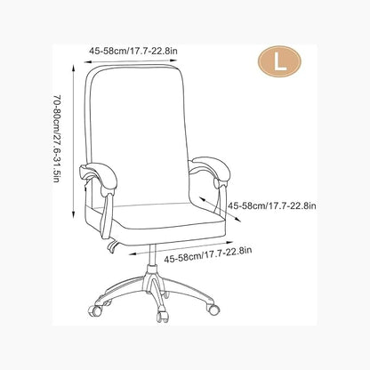Christmas Office Chair Cover Green,Printed Elk,pinecone,Xmas tree,Snowflake,Jingle bell Stretch Computer Chair Cover Universal Removable Washable Anti-Dust Chair Slipcover with Zipper (L,Christmas-10)