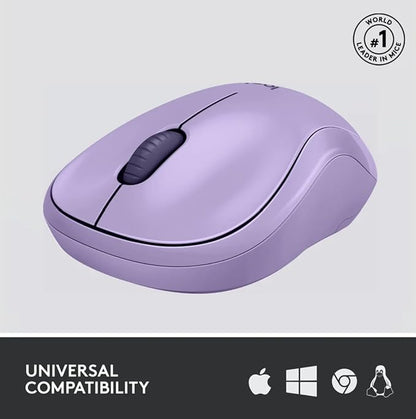 Logitech Silent Wireless Mouse, Purple (Renewed)
