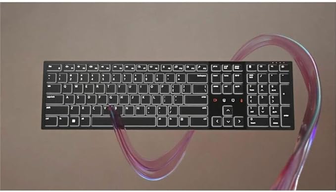 Dell KM900 Premier Collaboration Keyboard and Mouse - Zoom Touch Controls, Backlight Keyboard, Bluetooth 5.1, Radio Frequency 2.4GHz - Black