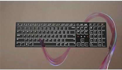 Dell KM900 Premier Collaboration Keyboard and Mouse - Zoom Touch Controls, Backlight Keyboard, Bluetooth 5.1, Radio Frequency 2.4GHz - Black