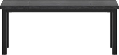55 Inch Computer Desk, Modern Table with Thick Tabletop, Small Gaming Desk with Adjustable Feet, Study Writing Table for Home Office Work, Black