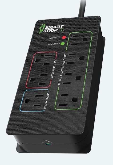 Smart Strip KCG-7MVR Energy Saving Surge Protector with Autoswitching Technology, 7 Outlet