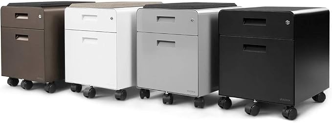 UPLIFT DESK 2-Drawer File Cabinet with Seat, Rolling (Gray)
