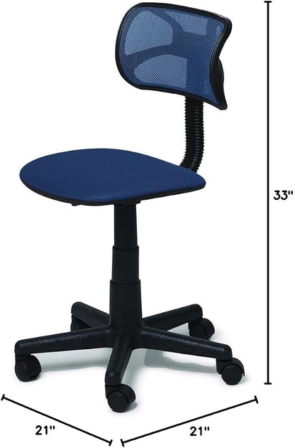 Urban Lifestyle Swivel Mesh Desk Chair, Navy 21D x 21W x 33H in