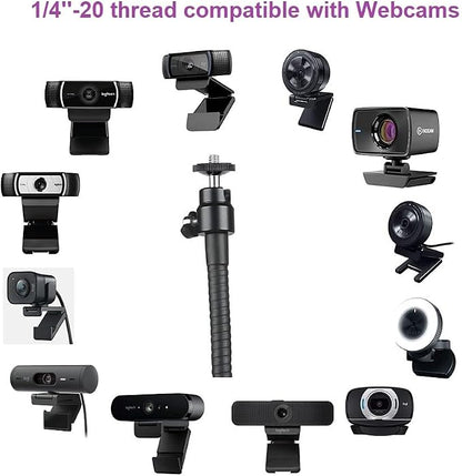 Brio 101 Webcam Stand, Magnetic Webcam Clamp Mount Holder Compatible with Logitech Brio 101 100/Brio 301 300/Brio 501 500/Brio 4K/C270/C310 webcams