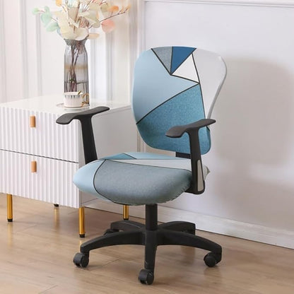 Jinzio Computer Office Chair Cover - Split Protective & Stretchable Cloth Polyester Universal Desk Task Chair Chair Covers Stretch Rotating Chair Slipcover (Chagall)