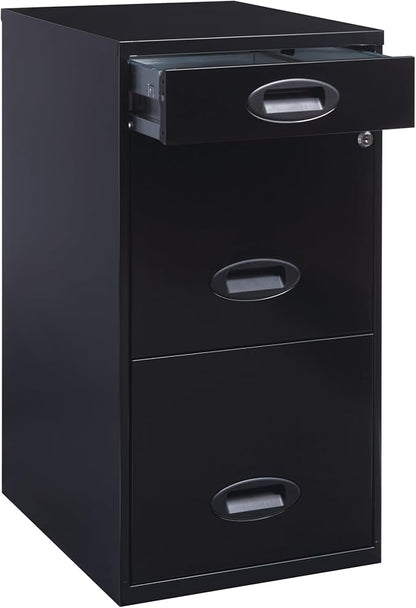 Realspace® SOHO 18"D 3-Drawer Organizer Vertical File Cabinet, Black