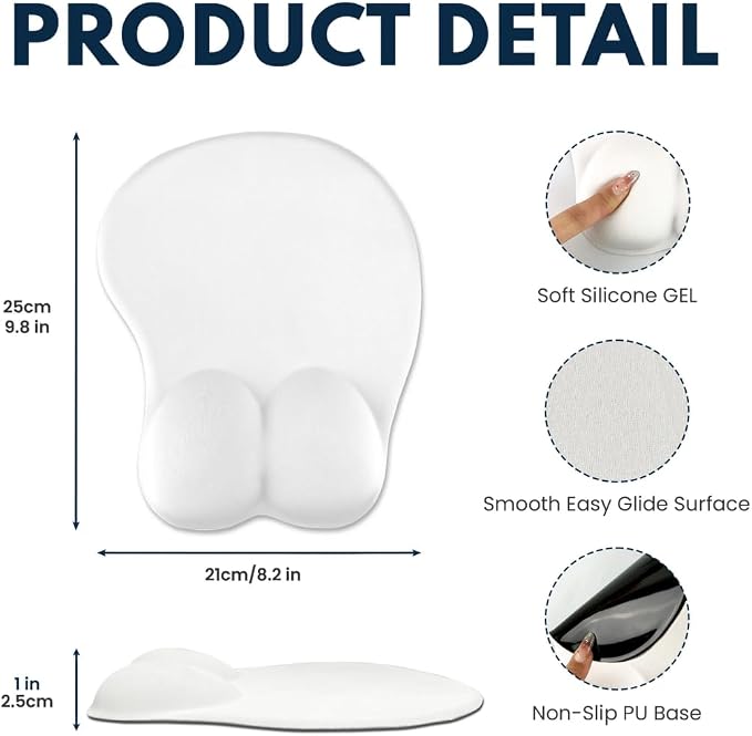 Big Butt Funny & Naughty - Personalized Mouse Pad, Big Butt Sexy Body 3D Mouse Pad for Naughty Couple Funny Coworkers Troll, Adult Jokes Gifts for Couple Coworker Troll