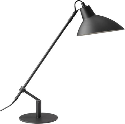 Desk Lamp Modern Industrial 100% Metal Adjustable Table Lamp 24", Natural Light (4000K) with Dimmer, Ideal for Office Bedroom Study Room Living Room Nightstand Bedside Lamps Sand Black