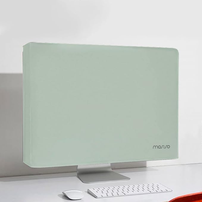 MOSISO Monitor Dust Cover 22, 23, 24, 25 inch Anti-Static Dustproof LCD/LED/HD Panel Case Computer Screen Protective Sleeve Compatible with iMac 24 inch, 22-25 inch PC, Desktop and TV, Antique Green