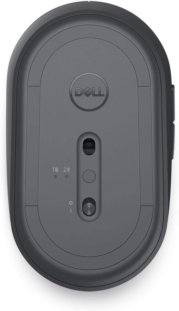 Dell MS5120W Mobile Pro Wireless Mouse – Wireless 2.4GHz, Bluetooth 5.0, Microsoft Swift Pair/Dell Pair (Windows 10 & 11 only), Optical LED Sensor - Gray