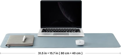 Cork Desk Mat - Dual-Sided Desk Pad for Office and Home - Desk Organization and Accessories - Ideal for Large Mouse Pad and Desk Mats on Top of Desks(Light Blue,80cmx 40cm)