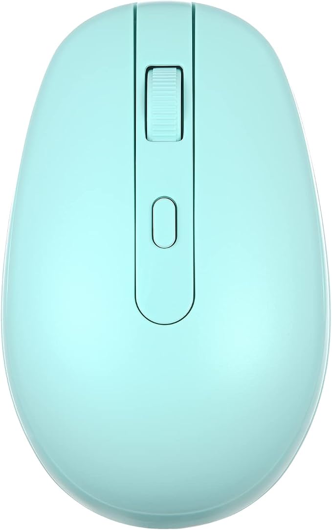 Rii Wireless Mouse RM700 2.4G Silent Mouse with USB Nano Receiver for Laptop,PC,Mac,Chromebook,Windows (Light Cyan)