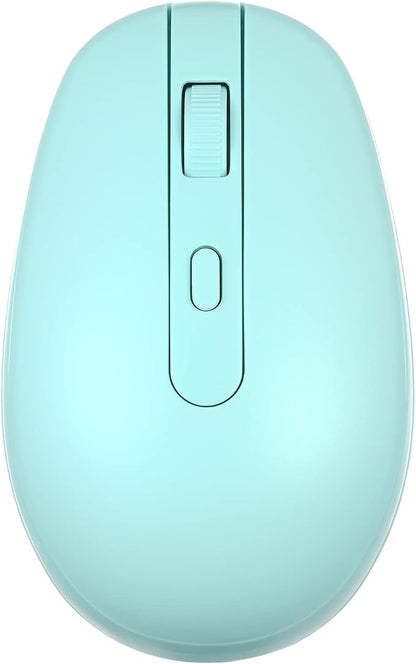 Rii Wireless Mouse RM700 2.4G Silent Mouse with USB Nano Receiver for Laptop,PC,Mac,Chromebook,Windows (Light Cyan)