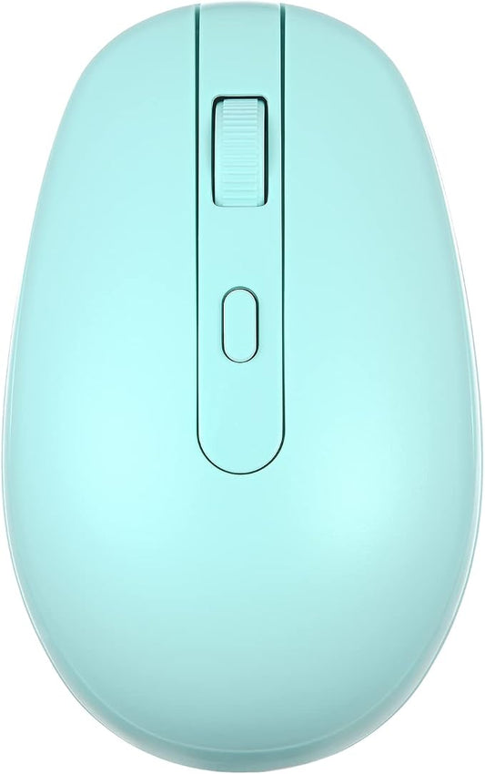 Rii Wireless Mouse RM700 2.4G Silent Mouse with USB Nano Receiver for Laptop,PC,Mac,Chromebook,Windows (Light Cyan)