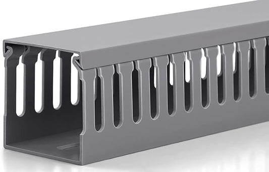 ZhiYo 3x3in Cable Raceway, Large Wire Tray, Cord Hider for Network Cable Management, Wire Covers for Cords Computer Under Desk, Cord Cover Wall Cable Hider Cable Cover, Gray, 6ft (2X L3ft)