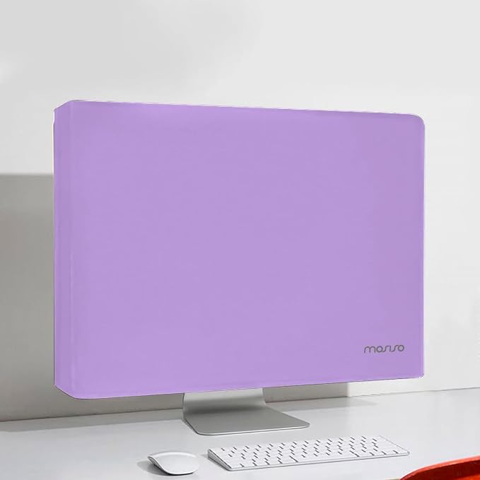 MOSISO Monitor Dust Cover 26, 27, 28, 29 inch Anti-Static Dustproof LCD/LED/HD Panel Case Computer Screen Protective Sleeve Compatible with iMac 27 inch, 26-29 inch PC, Desktop and TV, Purple