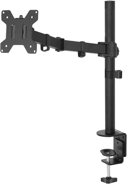 Amazon Basics Single Computer Monitor Stand with Tilt and Rotation,Height Adjustable VESA Desk Arm Mount,Steel,30 inches,Black,(Pack of 6)