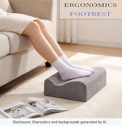 Work Foot Rest Under Desk,Comfort Foot Rest for Couch | Foot Rest For Under Desk at Work,At Soft Ergonomic Footrest,Support Foot Pillow,Heel Chair,Leg Elevation Pillow Dark gray