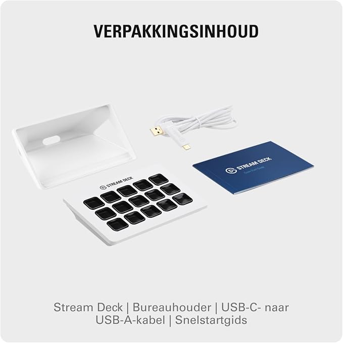 Elgato Stream Deck MK.2 White Studio Controller, 15 Keys