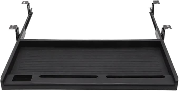Desk Drawer Keyboard Tray Keyboard Drawer Under Desk Ergonomic Sliding Keyboard Shelf Pull Out Keyboard Tray for Office Home, Black