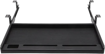 Desk Drawer Keyboard Tray Keyboard Drawer Under Desk Ergonomic Sliding Keyboard Shelf Pull Out Keyboard Tray for Office Home, Black