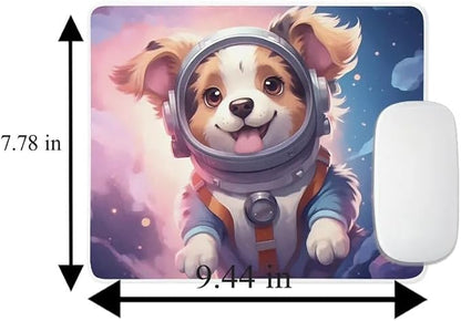 Mouse Pad Australian Shepherd Astronaut Dog in Space Mouse Pad Puppy floating in Space for Home Office Work Desk Computer Desktop Laptop for Dog Lovers