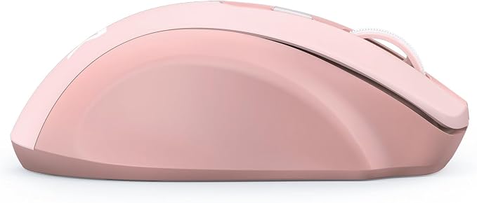 Redragon Wireless Mouse for Laptop, Bluetooth Mouse (BT5.0/3.0&2.4G) with 5 Level 4000DPI, Silent Cordless Computer Mice 6 Buttons,18 Months Battery,Compatible with PC, Laptop, Desktop-Pink