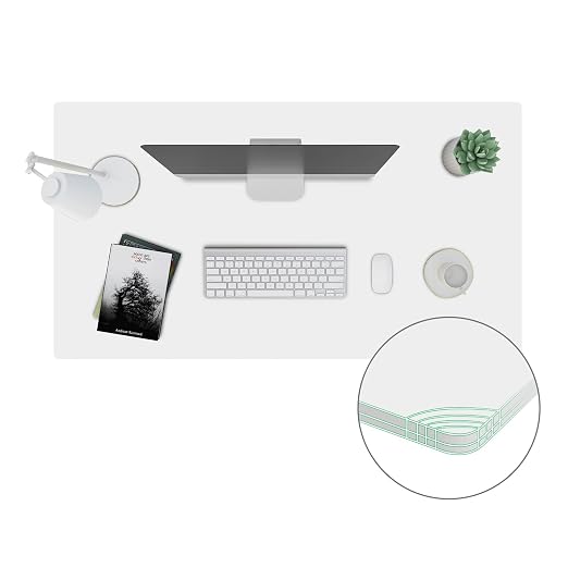 SANODESK Universal Tabletop 55"x28"x1" Thickness One-Piece Table Top Rectangular Particle Board for Standing Desk and Home Office Countertop DIY,White Desk Top