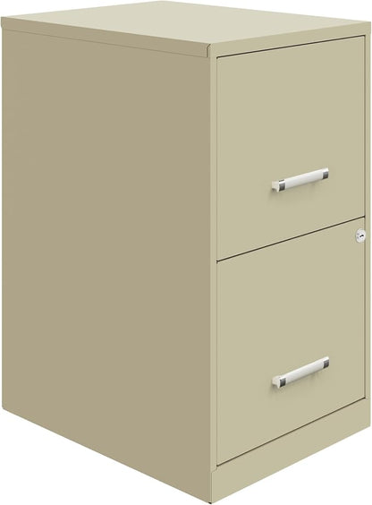 Lorell 14340 18 Deep 2-Drawer File Cabinet, Putty