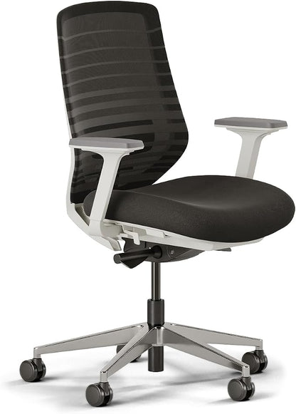 Branch Ergonomic Chair - A Versatile Desk Chair with Adjustable Lumbar Support, Breathable Mesh Backrest, and Smooth Wheels - Experience Optimal Comfort and Support - Black