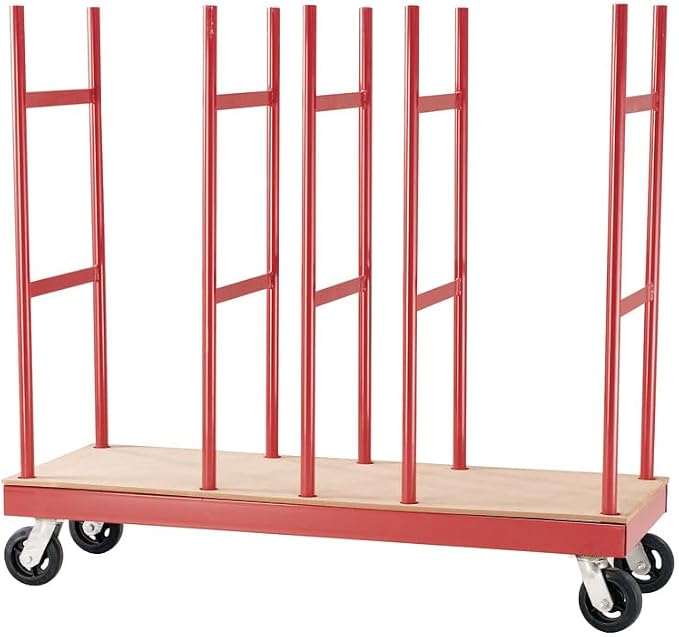 Heavy Duty Material Handling Lateral Parts Cart with End Caps, 2000 lb. Capacity