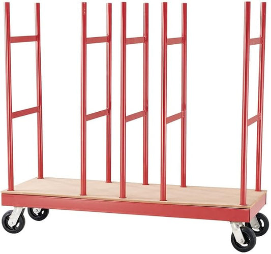 Heavy Duty Material Handling Lateral Parts Cart with End Caps, 2000 lb. Capacity