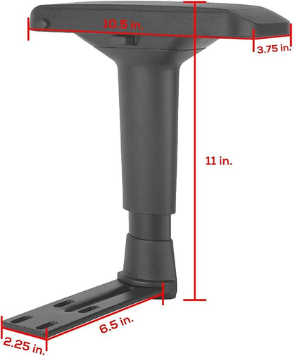 Replacement Adjustable Arms Armrest Pair Upright Bracket with Pads Fits Most Gaming Chairs (4D)