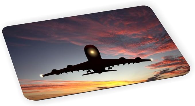 Airliner Close-Up at Sunset - Ultra Thin Non-Slip Mouse Pad Mousepad for use with Laptops, Macbooks, Travel