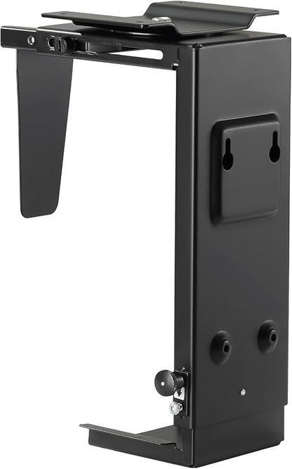 Pholiten Under Desk CPU Mount, Universal PC Wall Mount, 3.94 to 11.61 Inch Wide Computer Case CPU Hanger Holder, Adjustable 360 Swivel, Secure Lock, Max Load 44Lbs