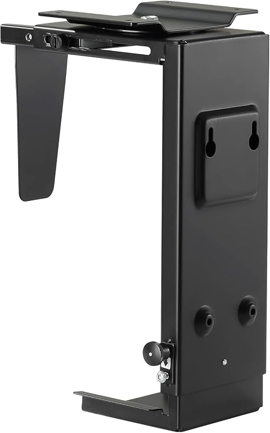 Pholiten Under Desk CPU Mount, Universal PC Wall Mount, 3.94 to 11.61 Inch Wide Computer Case CPU Hanger Holder, Adjustable 360 Swivel, Secure Lock, Max Load 44Lbs