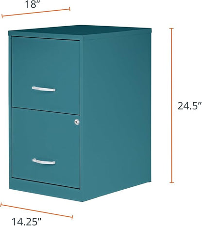 NuSparc 2 Drawer Locking Filing Cabinet | Pre-Assembled Steel Construction | Space-Saving Design is Perfect for Home and Small Office | Letter-Size | Assembled in North America