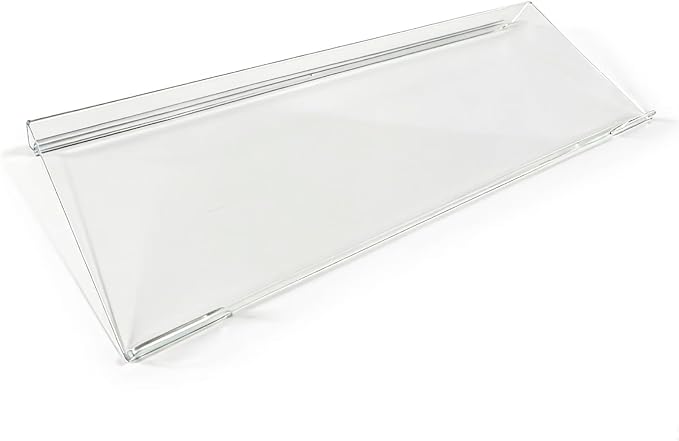 Acrylic Tilted Computer Keyboard Stand Holder, Gecnroi 16.9" x 5.7" Keyboard Riser with Silicone Anti-Slip Strip, Keyboard Tray for Easy Ergonomic Typing for Office Desk, Home, School (Clear)