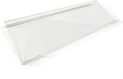 Acrylic Tilted Computer Keyboard Stand Holder, Gecnroi 16.9" x 5.7" Keyboard Riser with Silicone Anti-Slip Strip, Keyboard Tray for Easy Ergonomic Typing for Office Desk, Home, School (Clear)