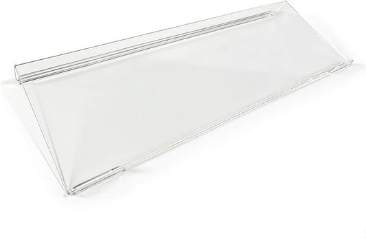 Acrylic Tilted Computer Keyboard Stand Holder, Gecnroi 16.9" x 5.7" Keyboard Riser with Silicone Anti-Slip Strip, Keyboard Tray for Easy Ergonomic Typing for Office Desk, Home, School (Clear)