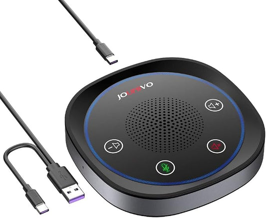 USB Speakerphone, Omnidirectional Computer Speaker with Microphone,Plug and Plays Portable Speaker with Microphone for Holding Meetings Anywhere with Immersive Sound