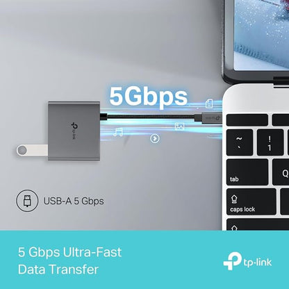 TP-Link USB C Hub 3-in-1 Multiport Adapter (UH3020C) | 4K HDMI | 100W Power Delivery | 1×USB-A 3.0 Port | 5Gbps High-Speed Transfer | USB C Dongle for MacBook, iPad, ThinkPad and More | Plug and Play