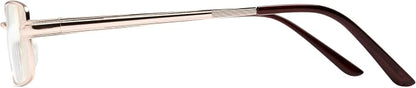 Readers Readers.com Reading Glasses: The Dash Blue Light, Metal rectangle Style for Men and Women