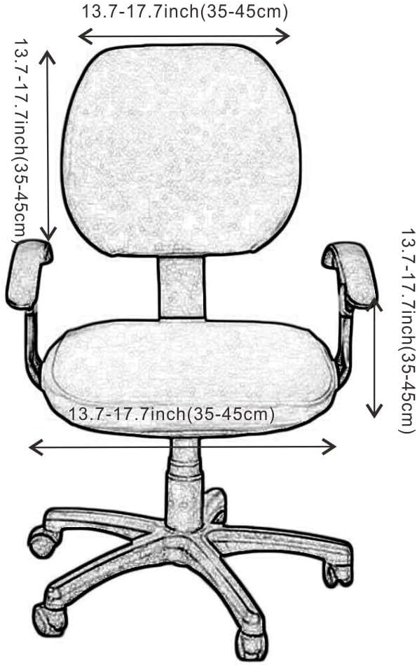 Jinzio Computer Office Chair Cover - Split Protective & Stretchable Cloth Polyester Universal Desk Task Chair Chair Covers Stretch Rotating Chair Slipcover (Light Grey2)