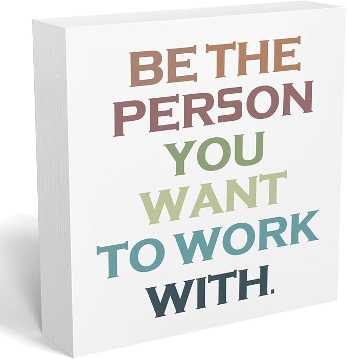 mmiishe Office Decorations for Work Positive Affirmations Motivational Gift | Encouragement Gifts for Women Cheer Up Gifts for Friend Mentor Coworkers Leader Coach Office Decor Birthday Gift 5 x 5 Inches