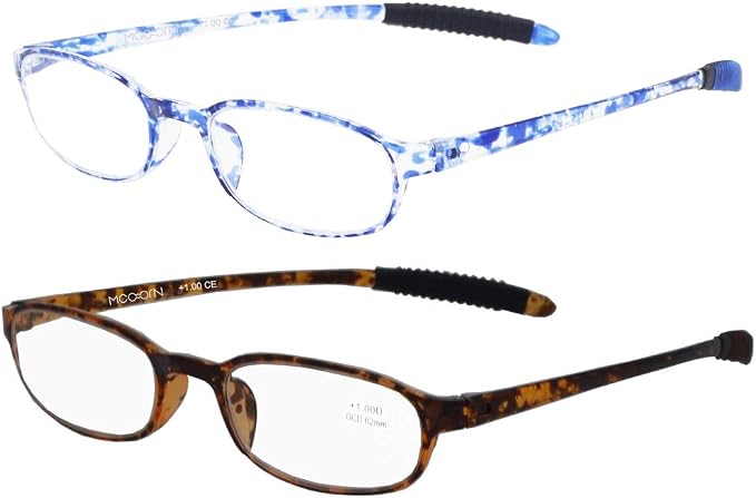 Lightweight Reading Glasses,Flexible(Memory Plastic) Readers,Unbreakable reading for Men and Women