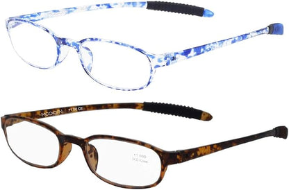 Lightweight Reading Glasses,Flexible(Memory Plastic) Readers,Unbreakable reading for Men and Women
